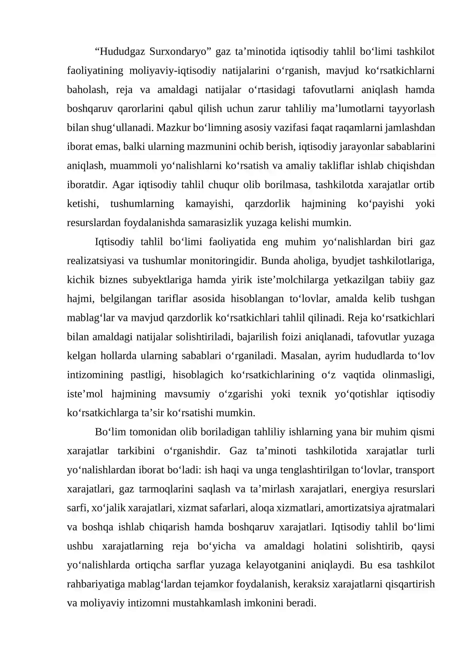 GAZ TA'MINOT AMALIYOT HISOBOTI 3