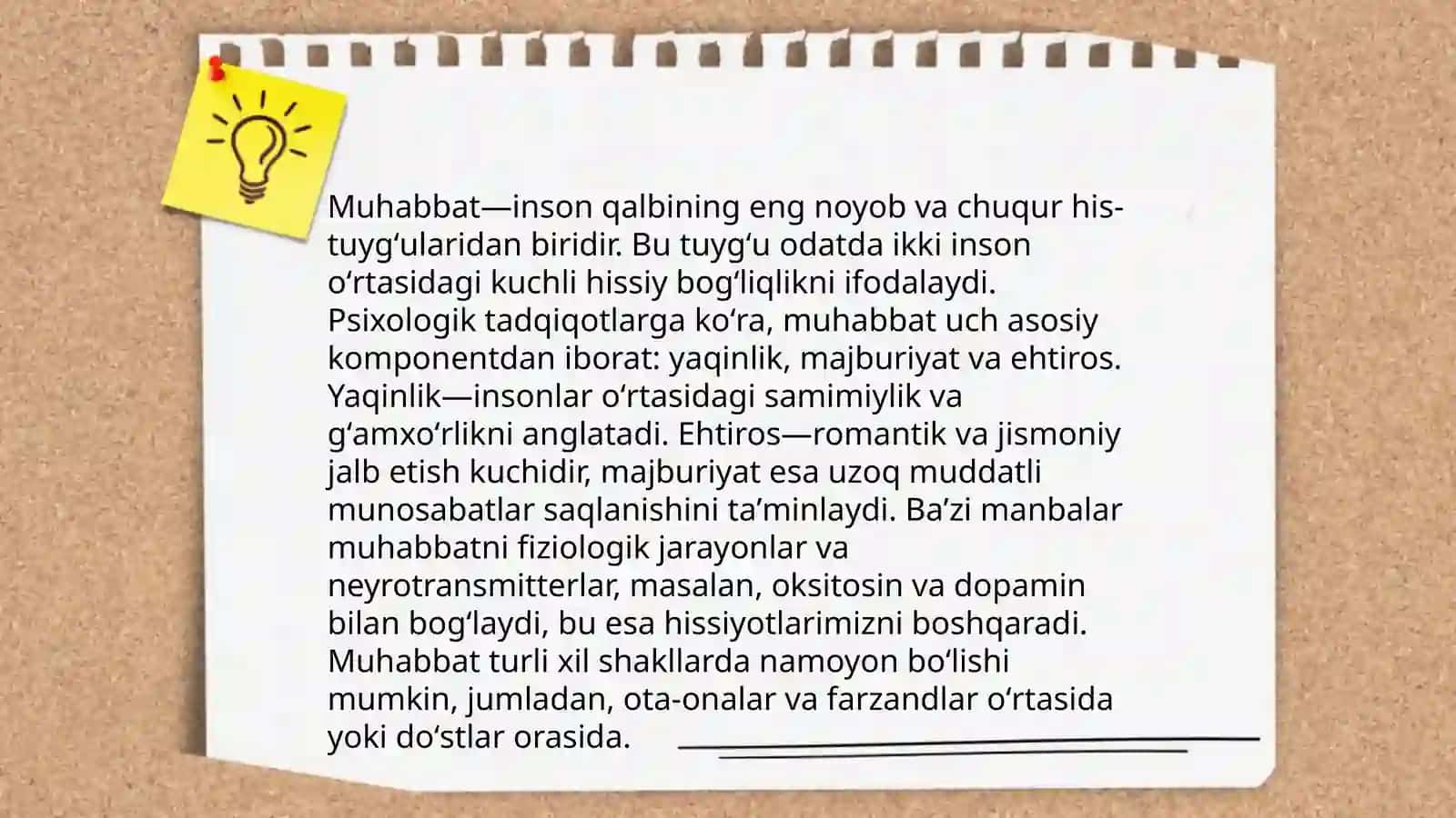 Muhabbat oʻzi nima? 3