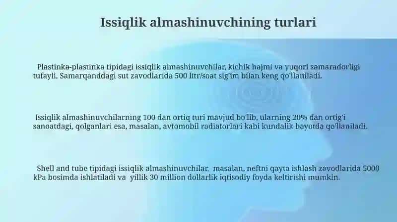 Issiqlik almashinish qurilmalarini hisoblash 3