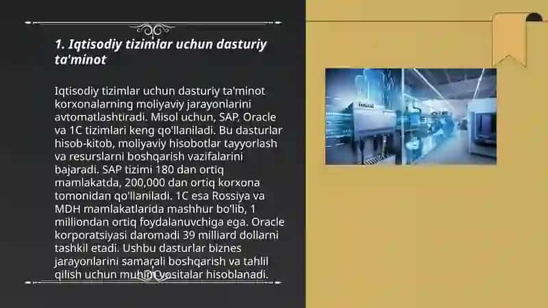 Iqtisodiy tizimlarning zamonaviy texnik ta’minoti 3