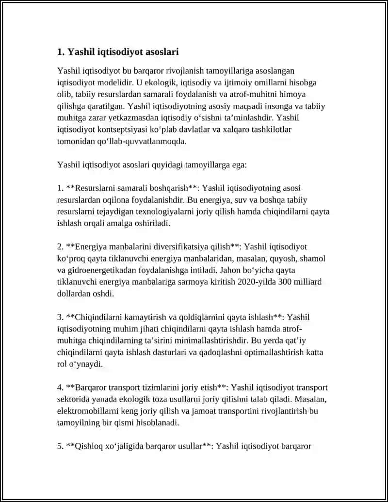 Yashil iqtisodiyot konseptsiyasi 3