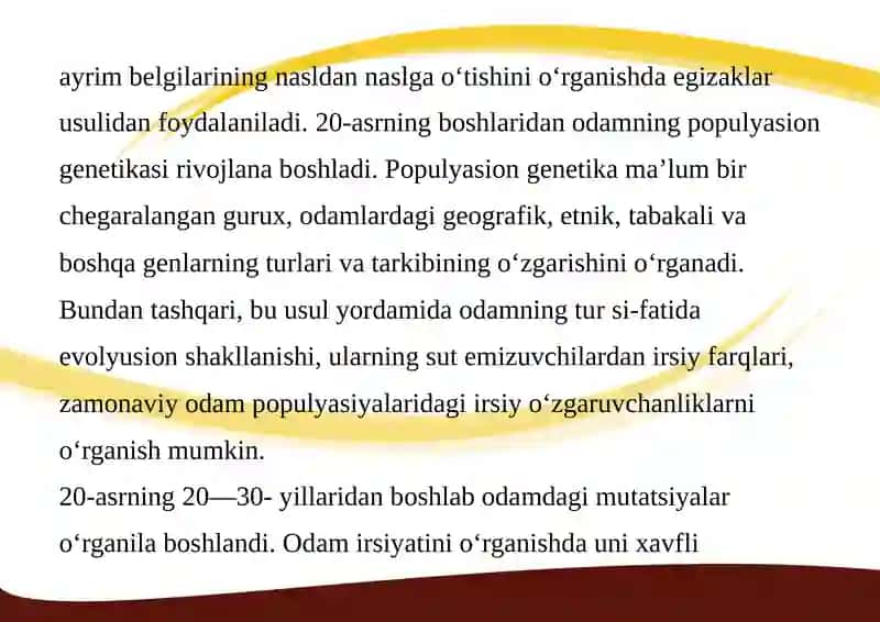 Irsiyat va genetika 3