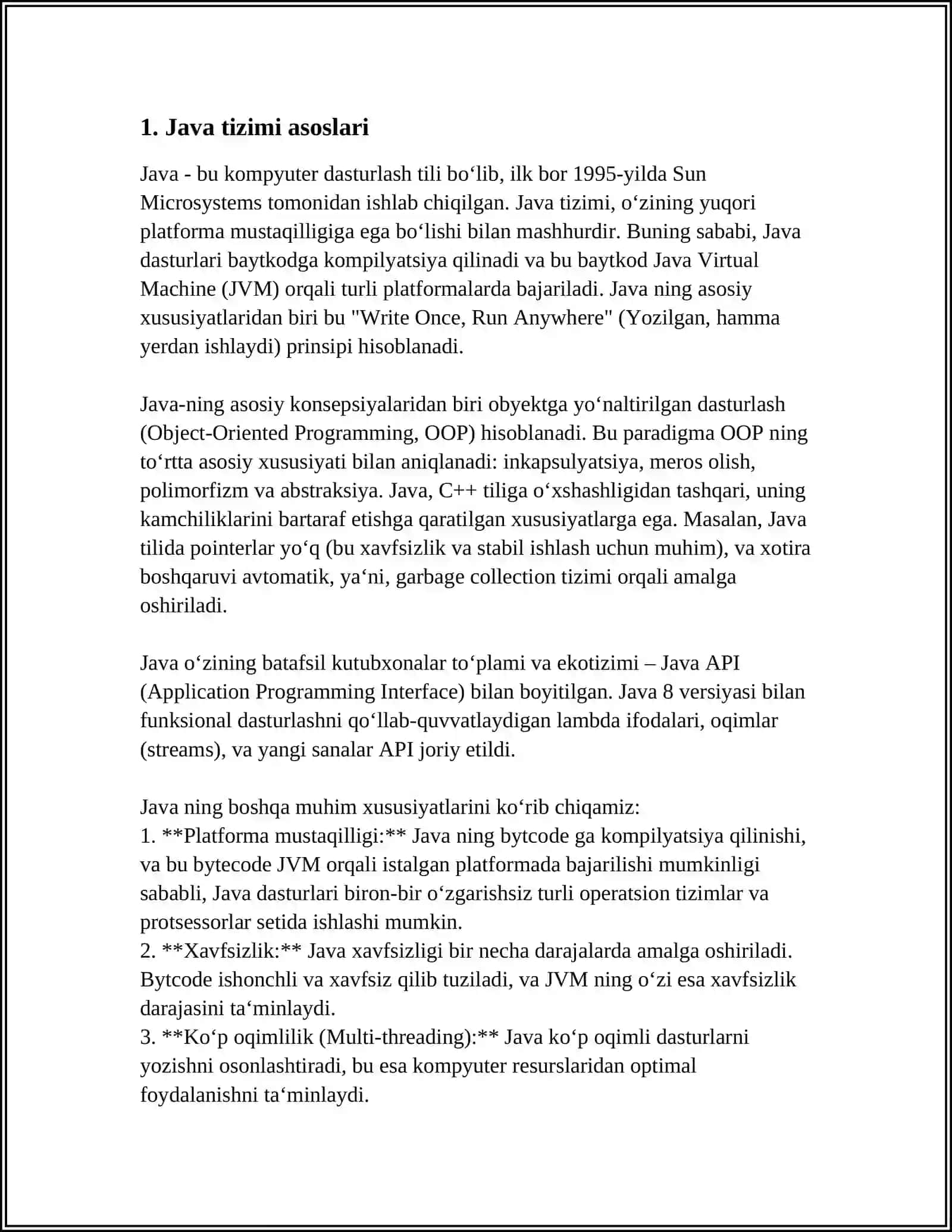 JAVA TIZIMI ORQALI PEDAGOGIK ILOVALAR YARATISH TEXNALOGIYASI 3