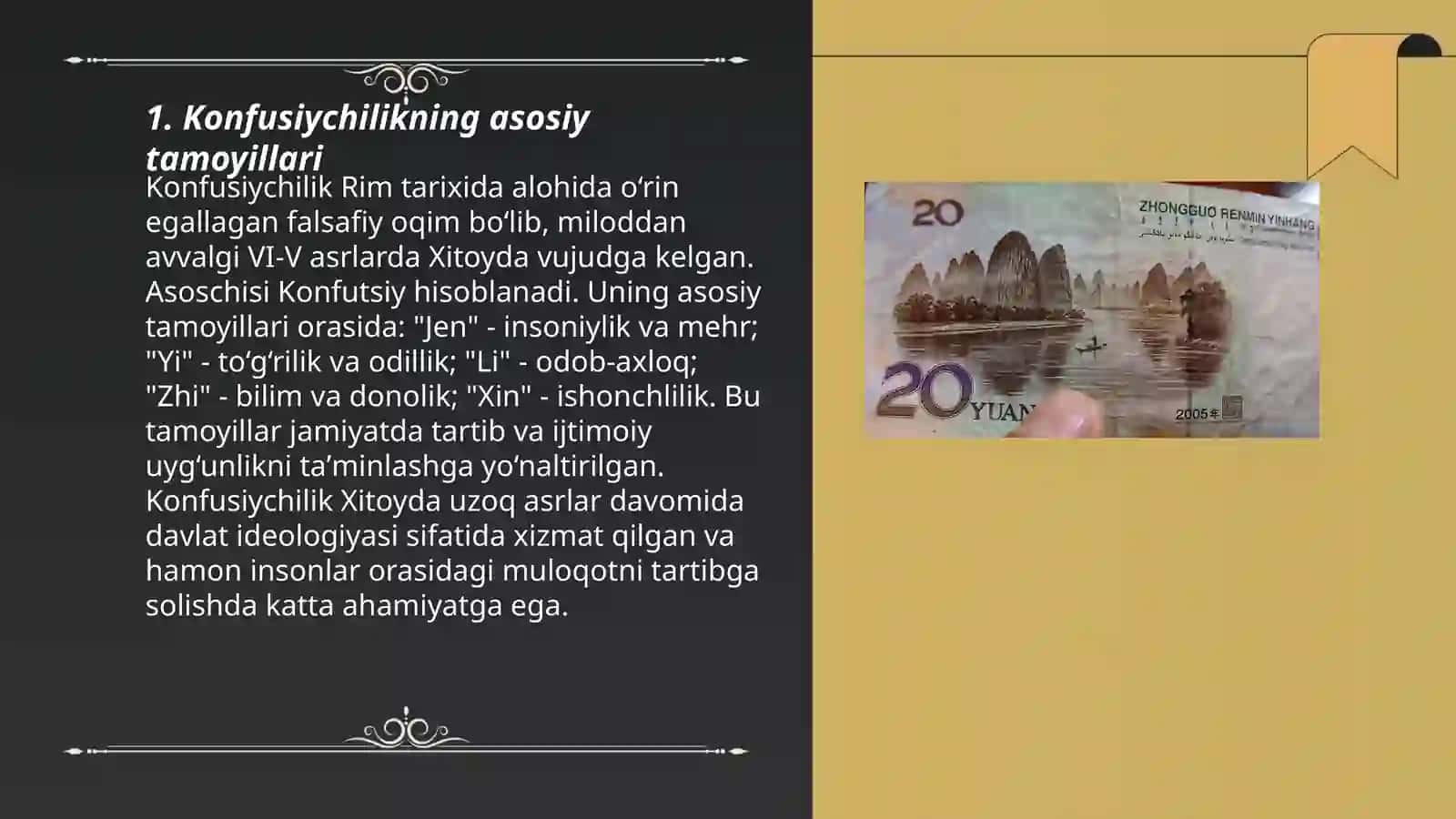 Konfusiychilikning asosiy tamoyillari 3