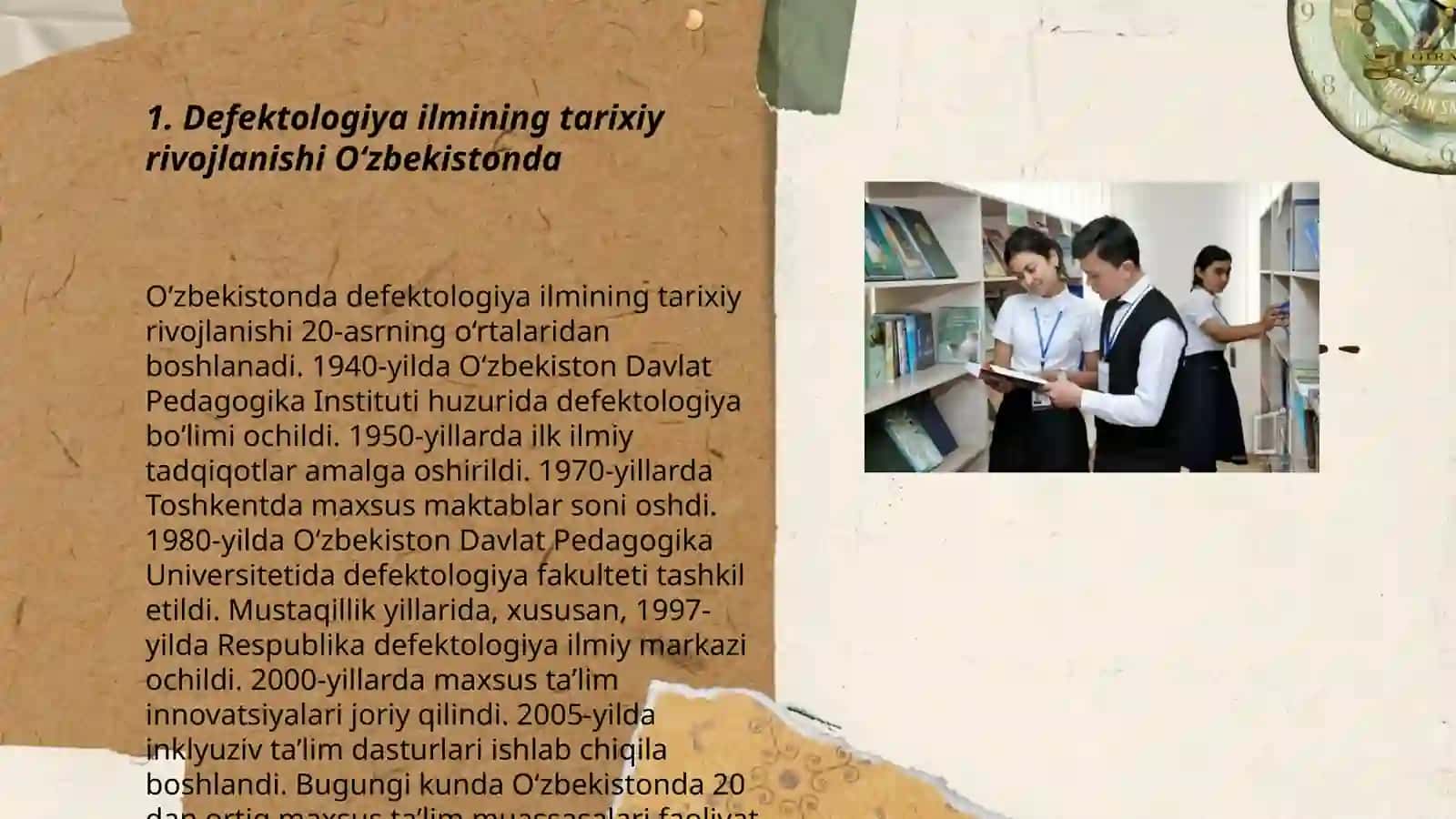 Defektologiya ilmining tarixiy rivojlanishi O‘zbekistonda 3