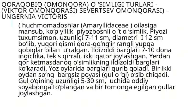 Qoraqobiq (omonqora) o ‘simligi turlari 3