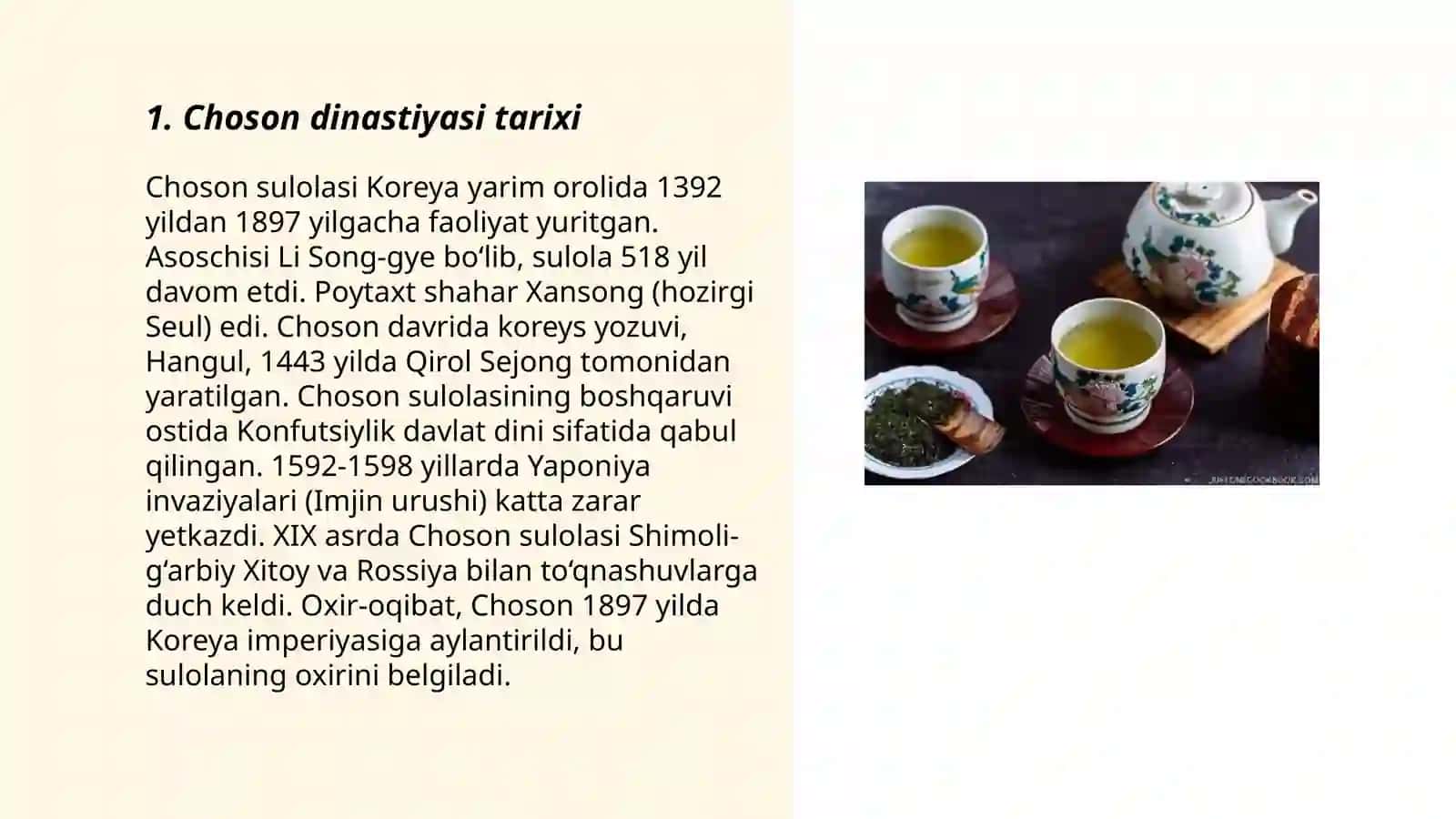 Chosonning halokati va yapon ekspansiyasi 3