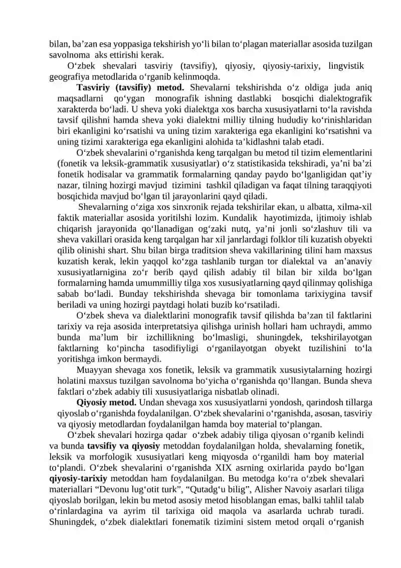 Oʻzbek Shevalarining Tarixiy Oqimi 3