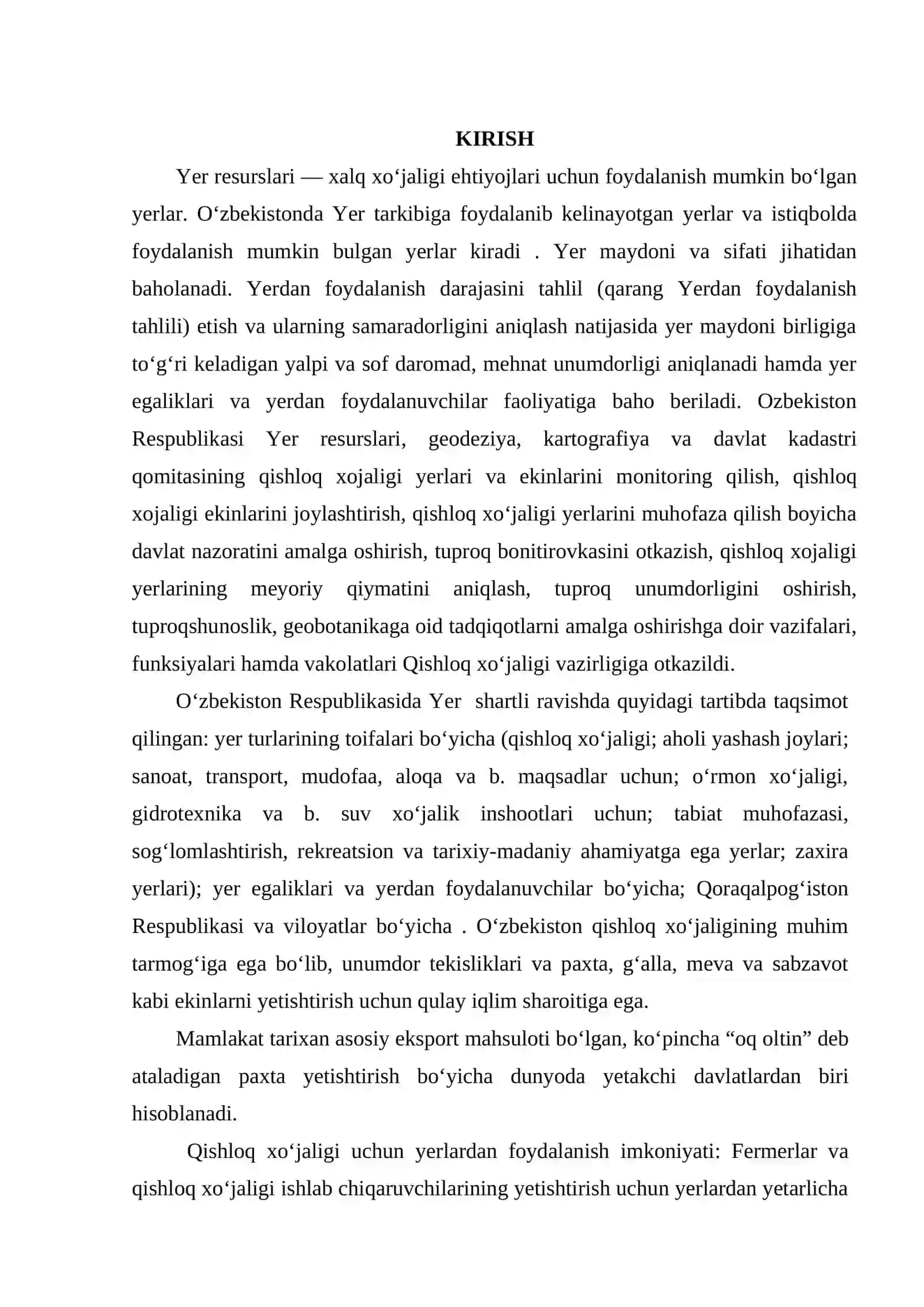 O‘zbekiston yer resurslaridan foydalanish 3