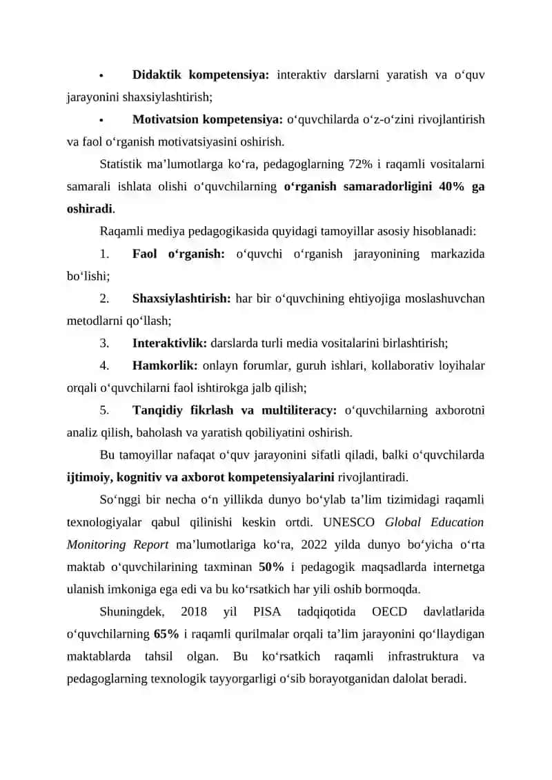 RAQAMLI MEDIA PEDAGOGIKASINING ZAMONAVIY YONDASHUVLARI 3