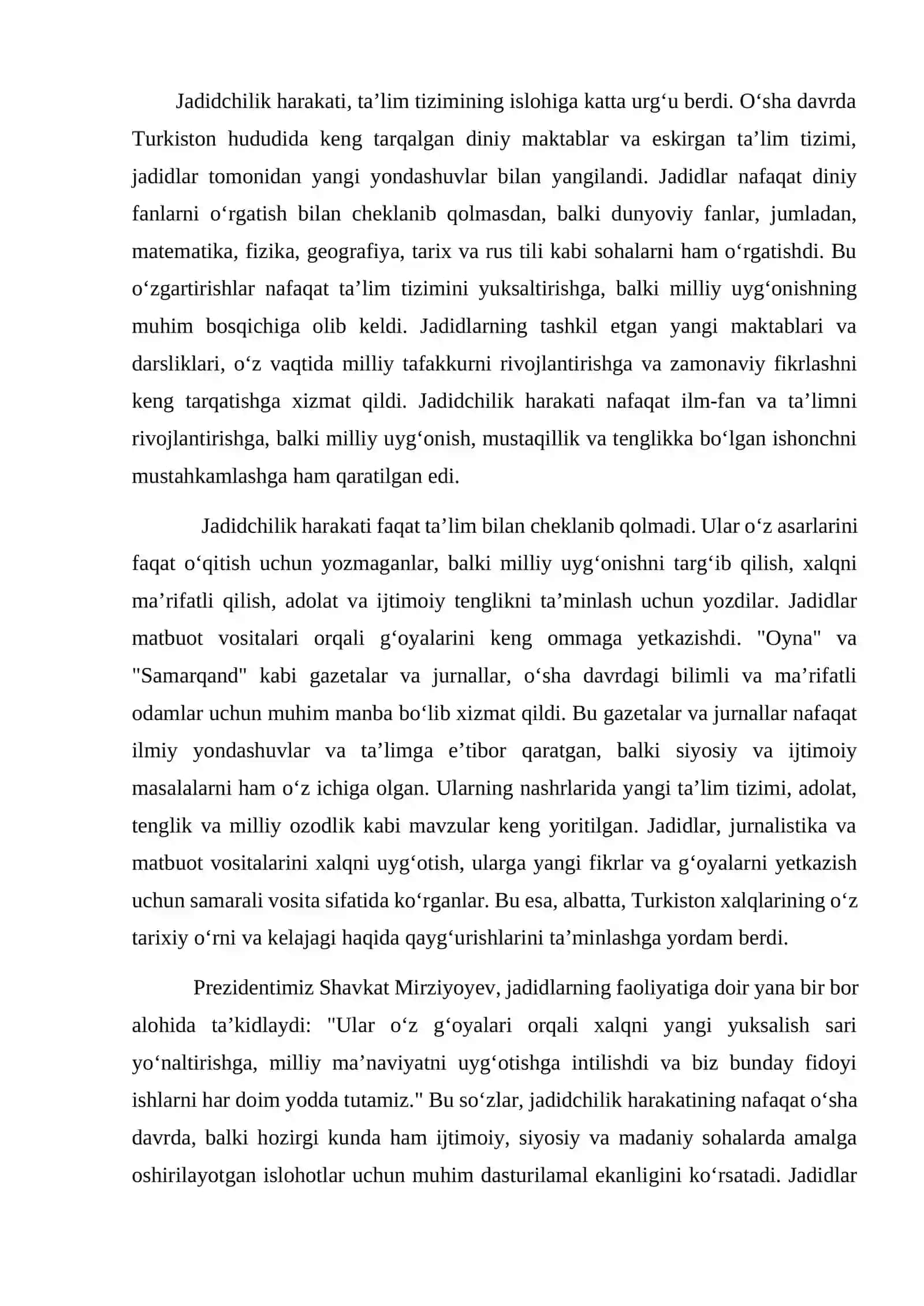 Turkistondagi jadidchilik harakati va uning mazmun mohiyati 3