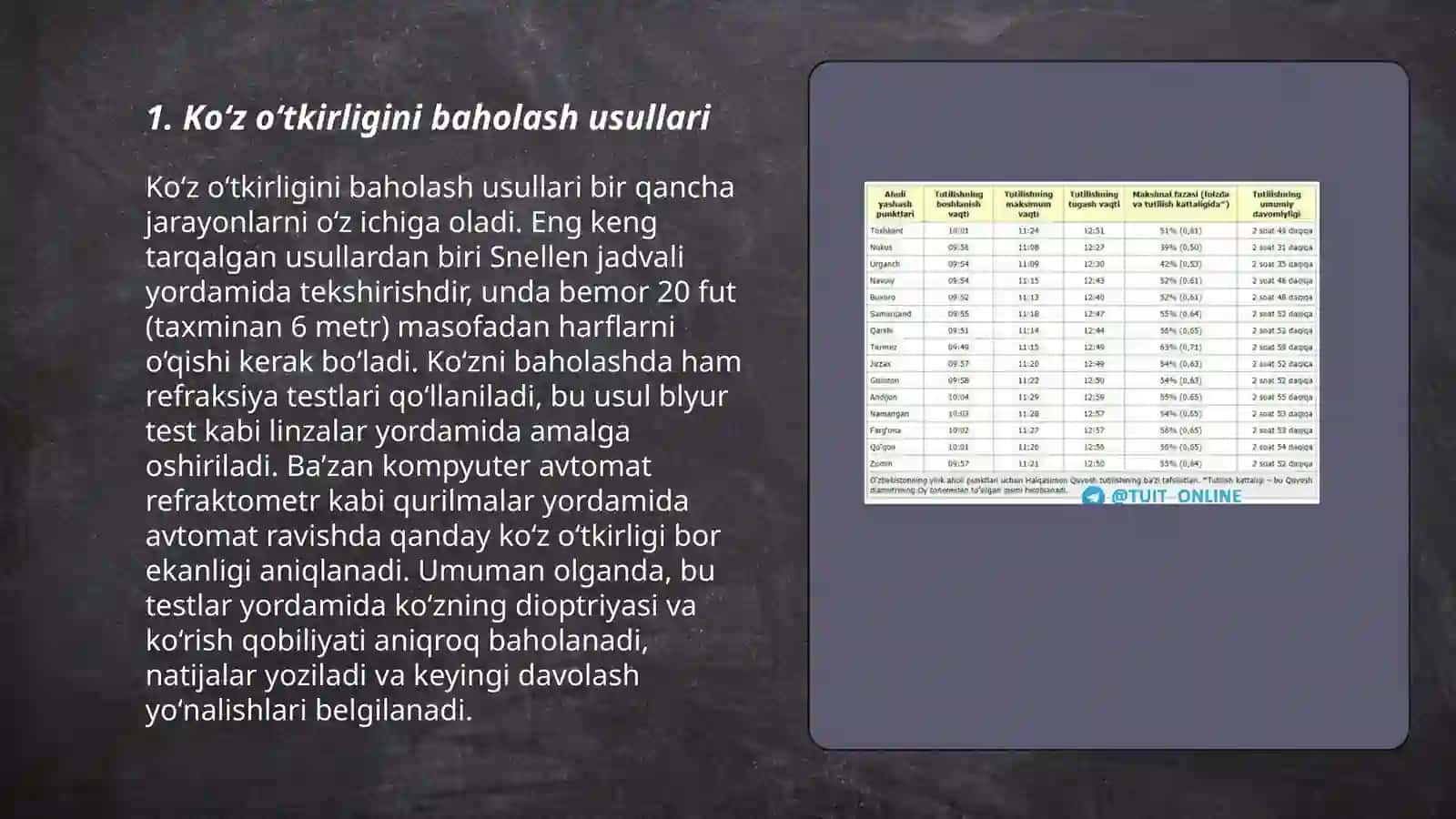 Ko‘z o‘tkirligini baholash usullari 3