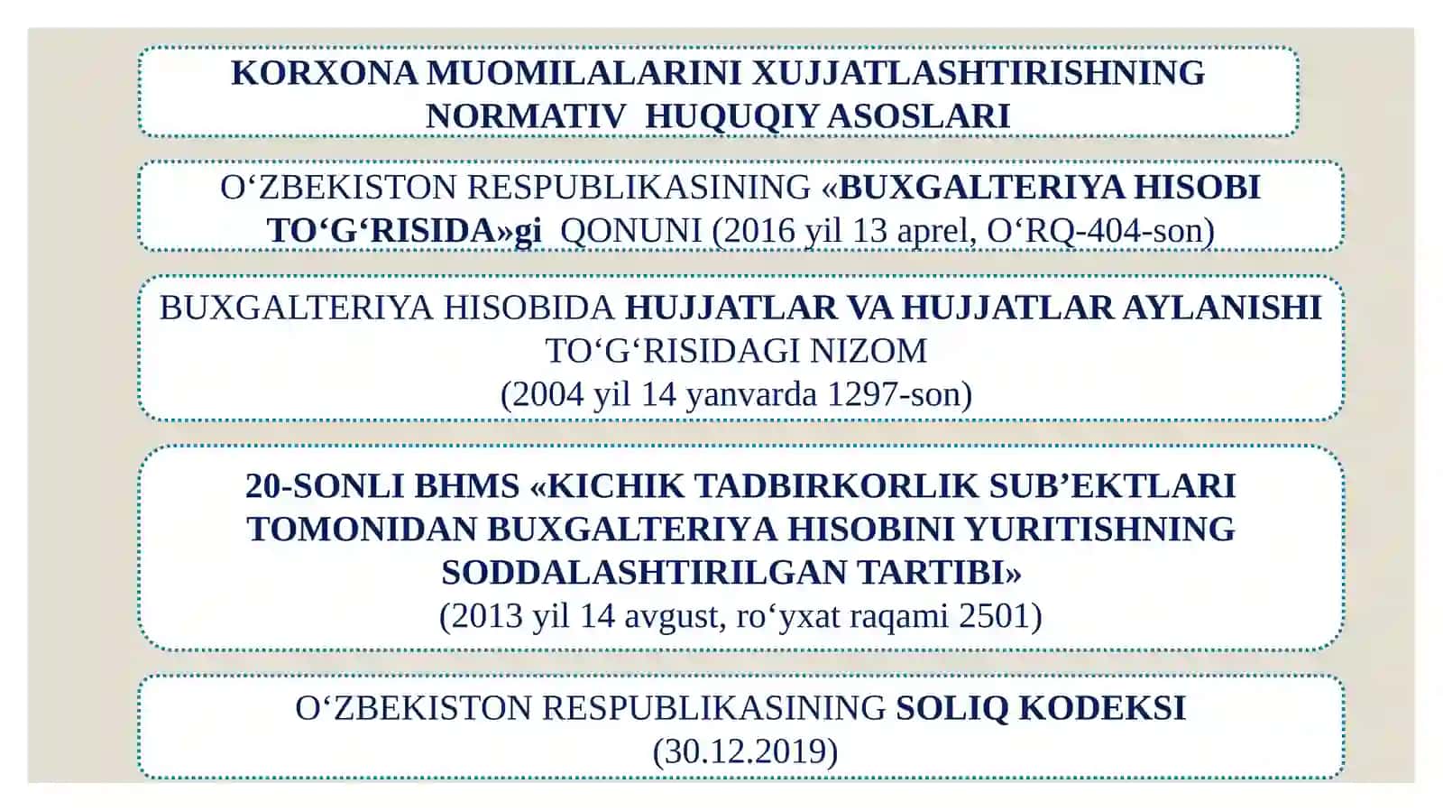 HUJJATLASHTIRISH VA INVENTARIZATSIYA 3