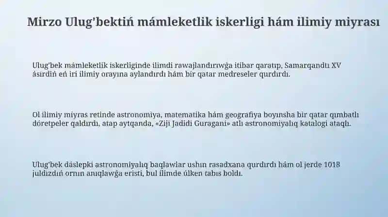 Mirzo Ulugbek mamleketlik gayratker ham ulli alim 3
