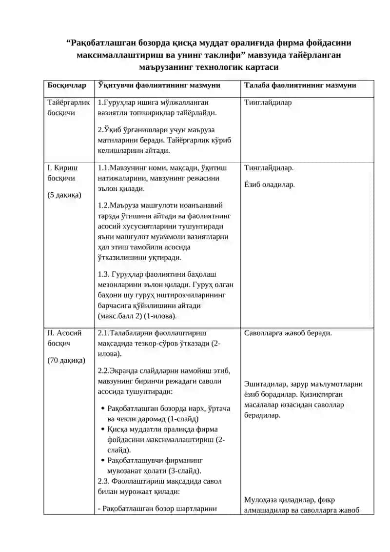 Маърузани ўқитиш технологияси 3