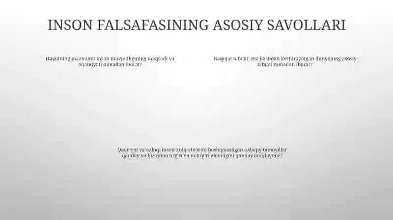 Inson Falsafasi 3