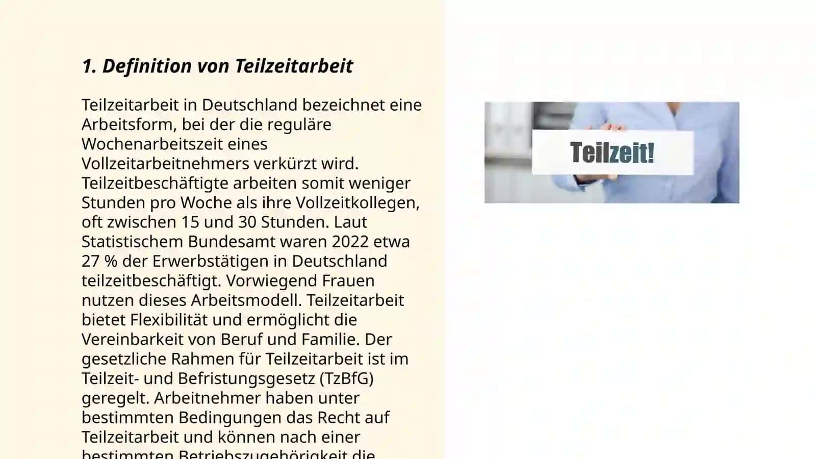 Teilzeitarbeit in Deutschland 3