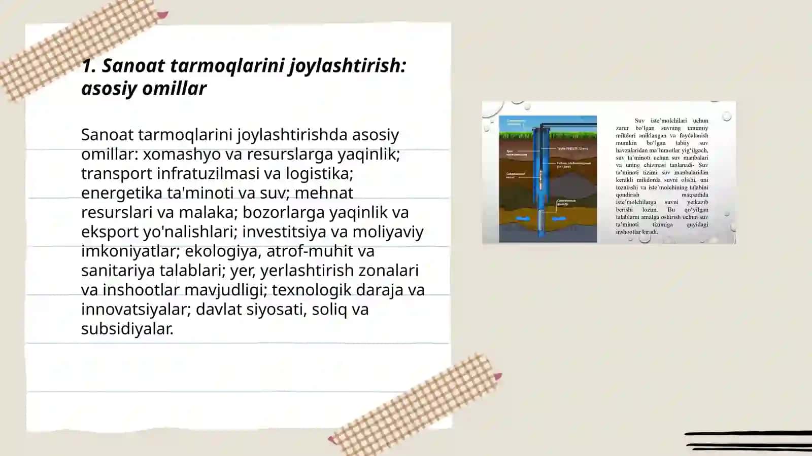 Sanoat tarmoqlarini joylashturish 3