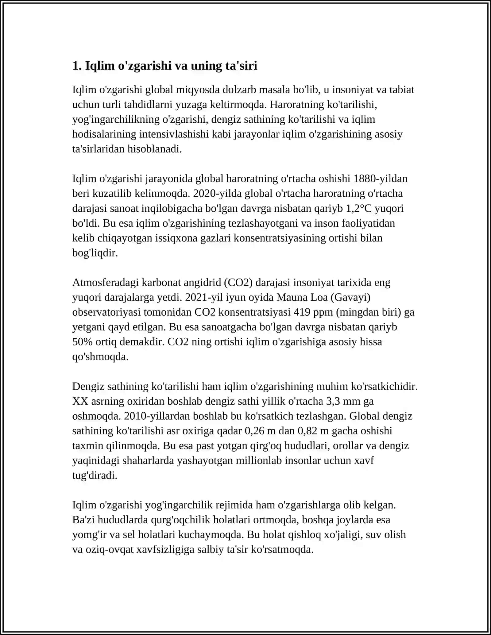 O'ZBEKISTONDA GLOBAL MUAMMOLAR 3