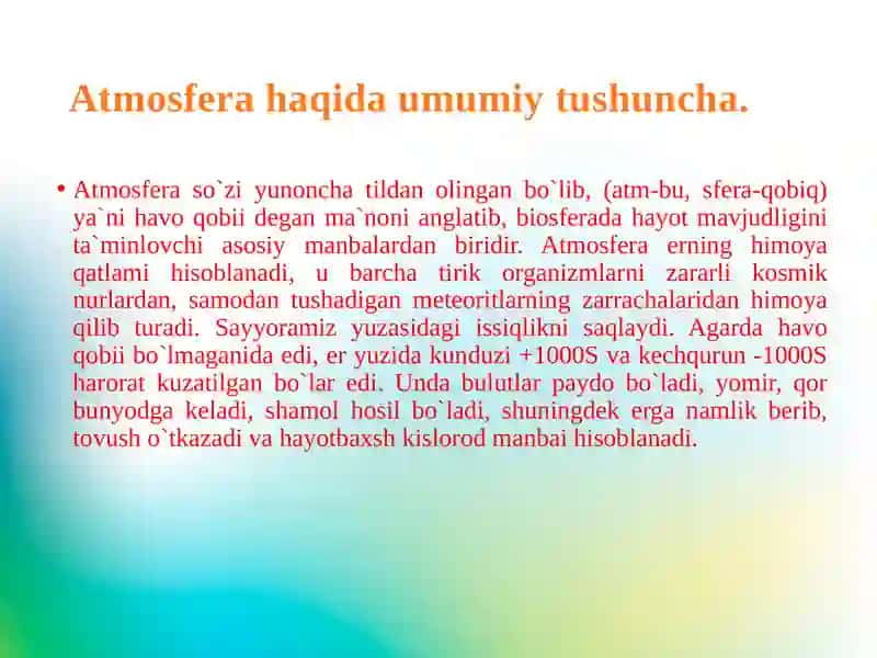 Atmosfera havosini ifloslantiruvchi manbalar 3