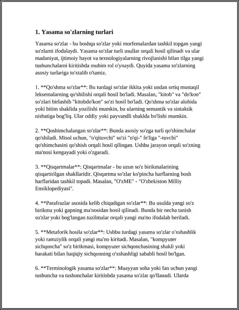 YASAMA SÒZLAR VA YASALISH USULLARI 3