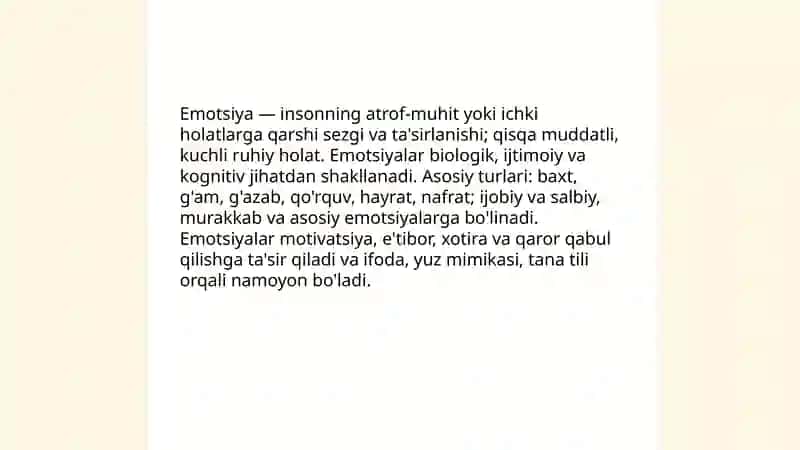 Emotsiya va uning 3