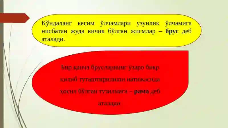 Балка, рама ва эгри бруслар учун ички кучларни аниқлаш. 3