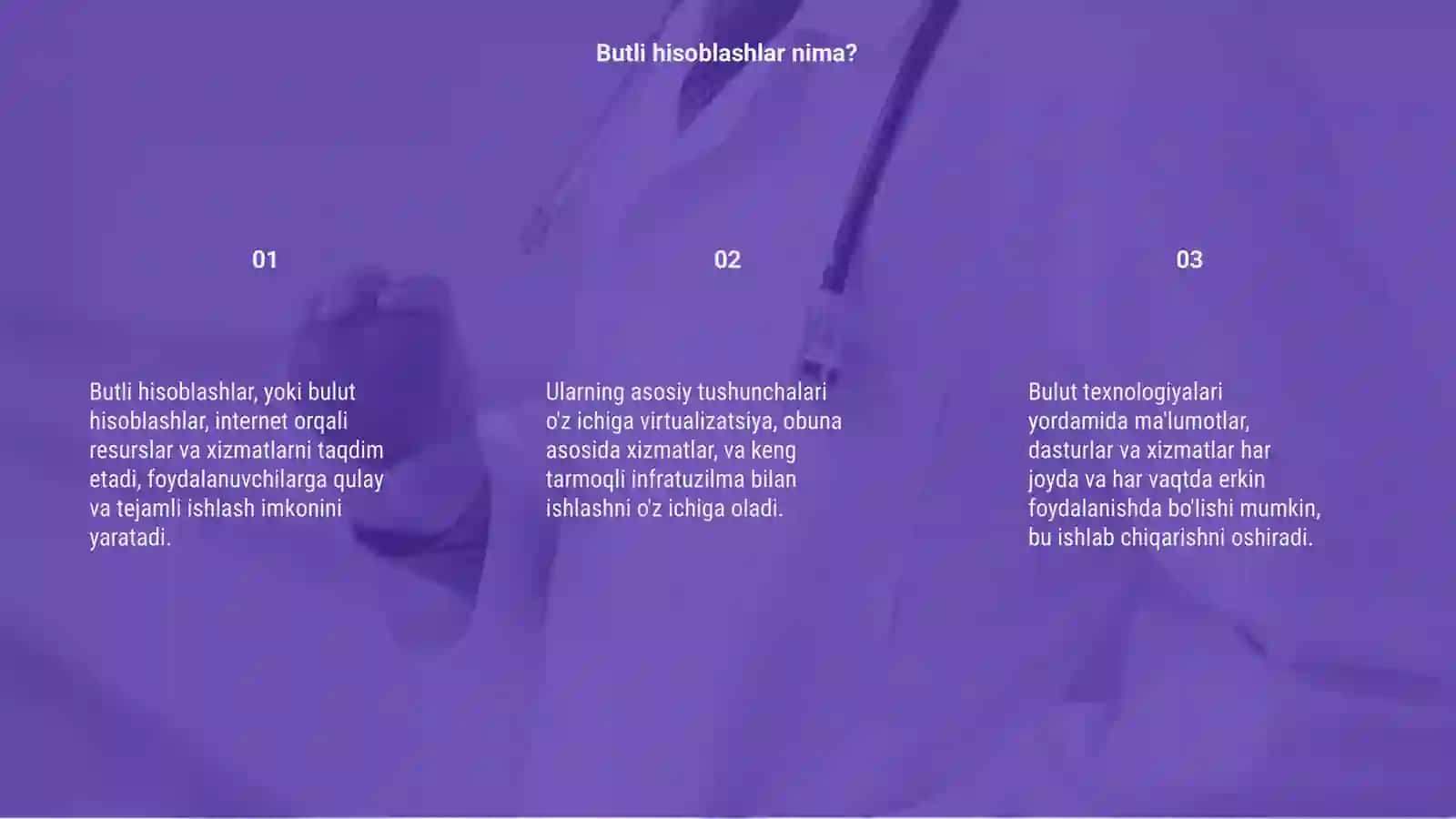 Butli hisoblashlar (Cloud compyuting) va ularning asosiy tushunchalari 3