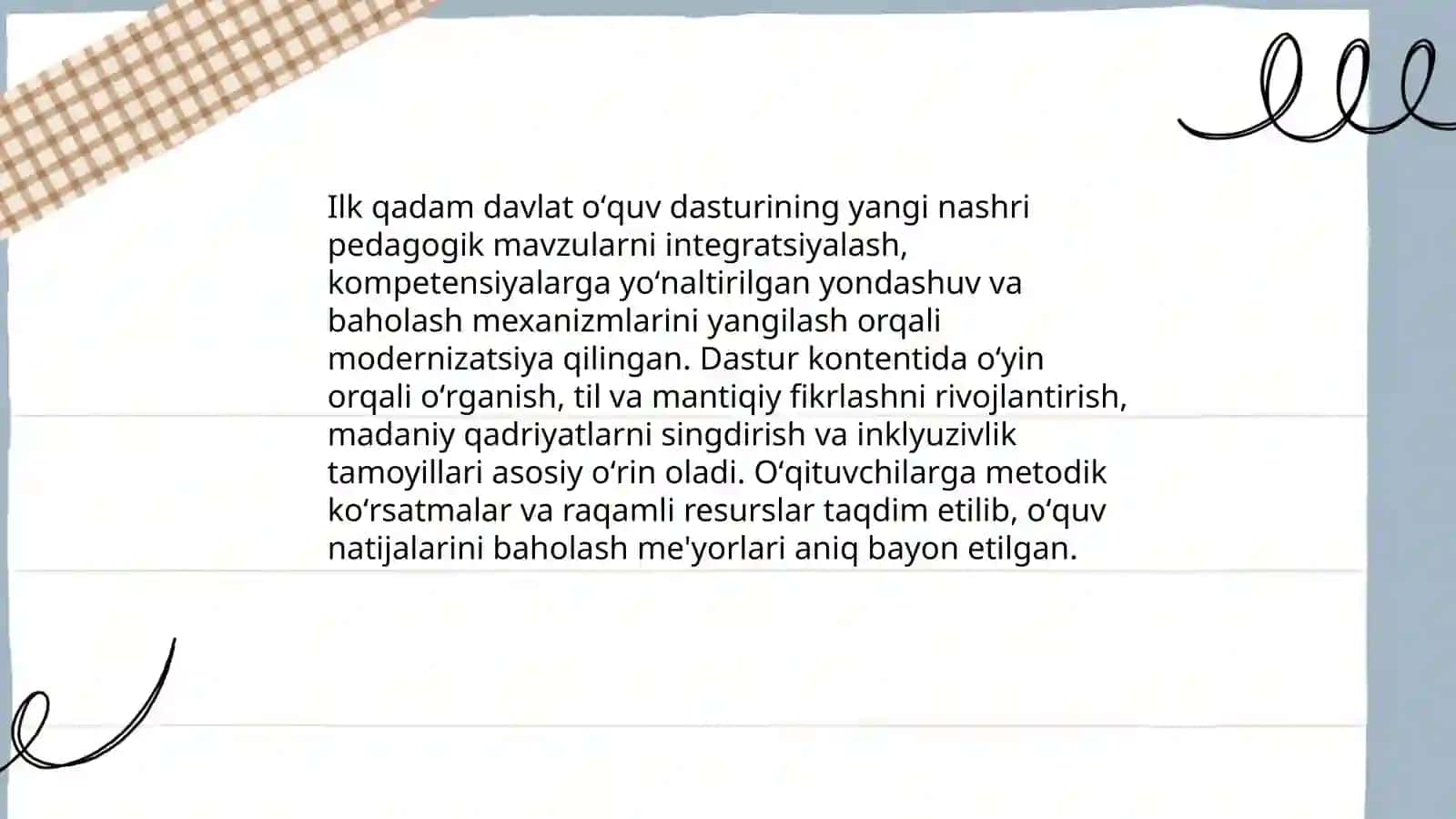 Ilk qadam davlat oʻquv dasturi asosida taqdimot ( yangi nashr boʻyicha) 3