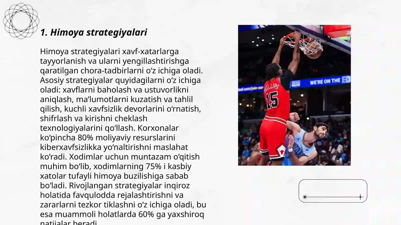Basketbol o'yin taktikasi 3