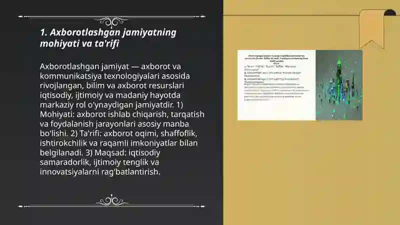 Axborotlashgan jamiyat va uning istiqbollari 3