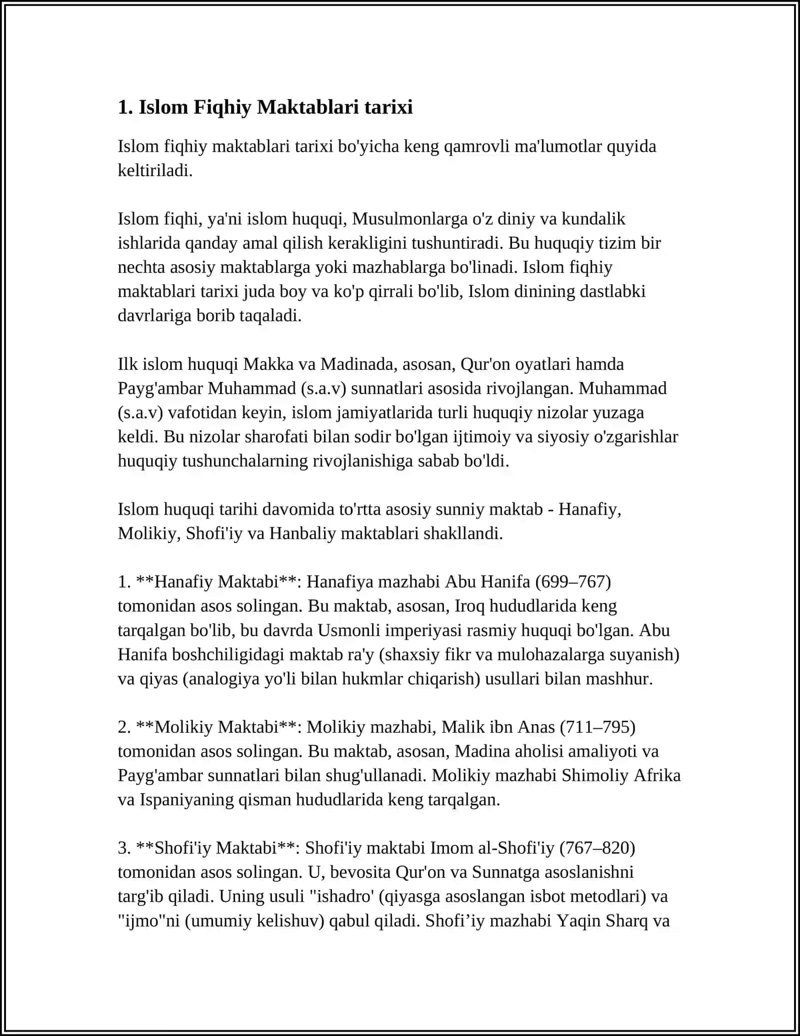 ISLOM FIQHIY MAKTABLARI 3