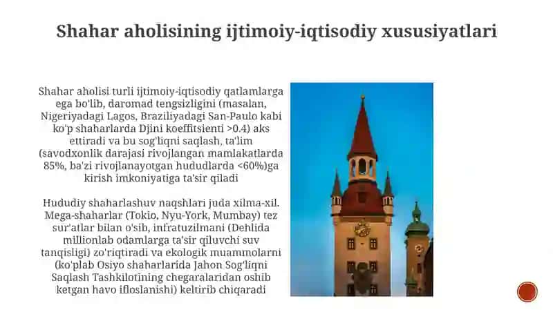 Urbanezatsiyaneng mintaqaviy xususiyatlari 3
