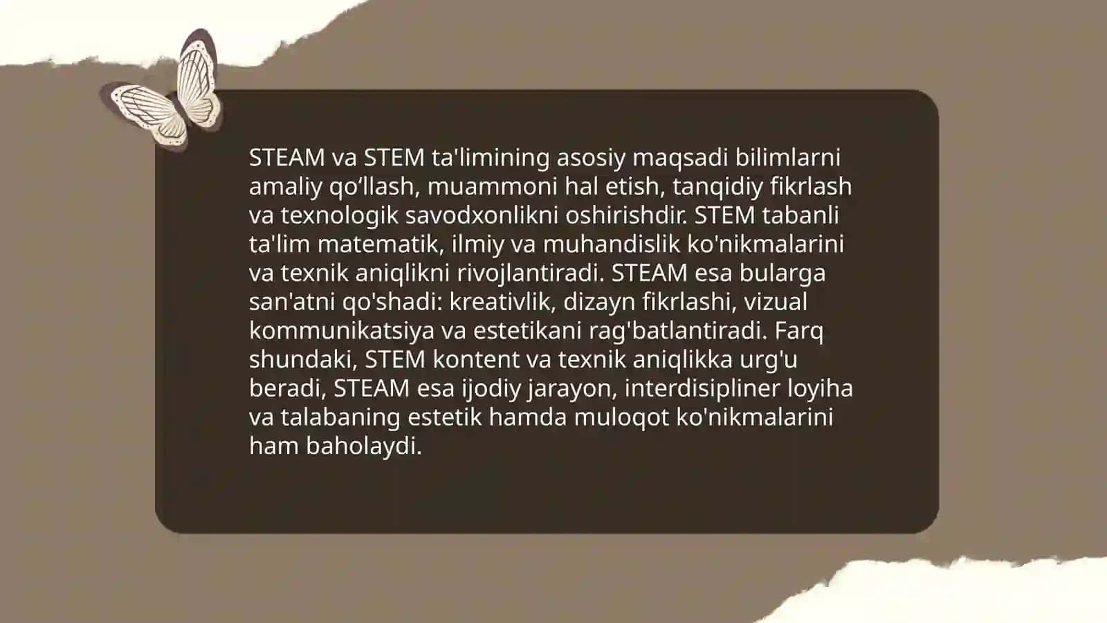 STEAM va STEM ta'limni farqi 3