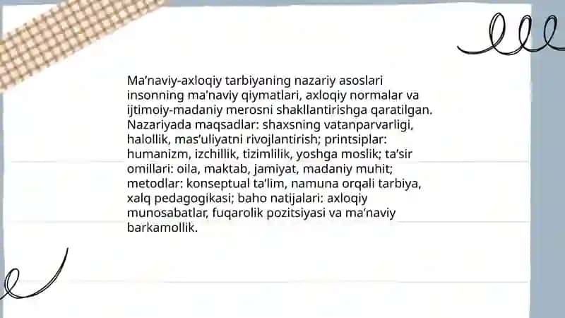 Maʼnaviy-axloqiy tarbiyalash 3