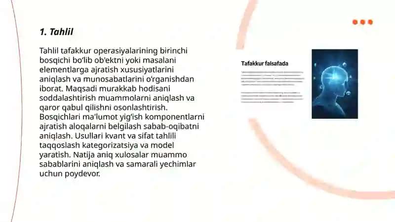 Tafakkur operasiyalari 3