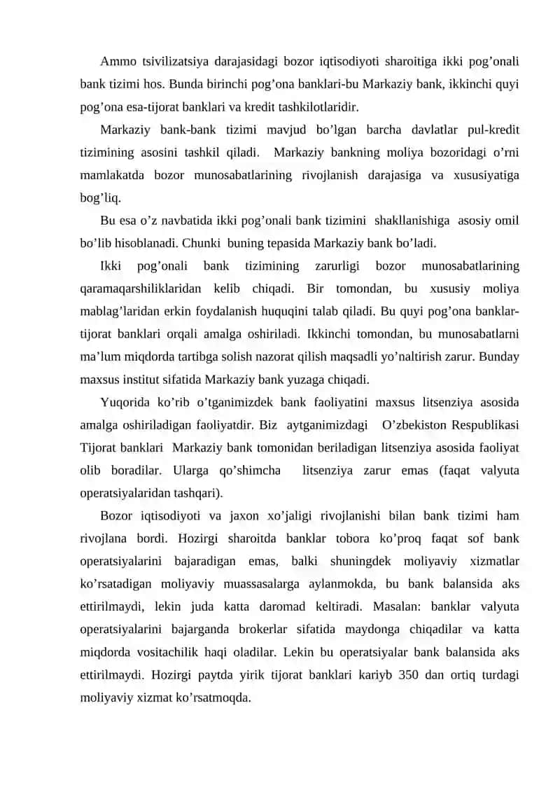 O'zbekiston Respublikasi Tijorat banklari Markaziy bankdan kredit olish tartibi 3