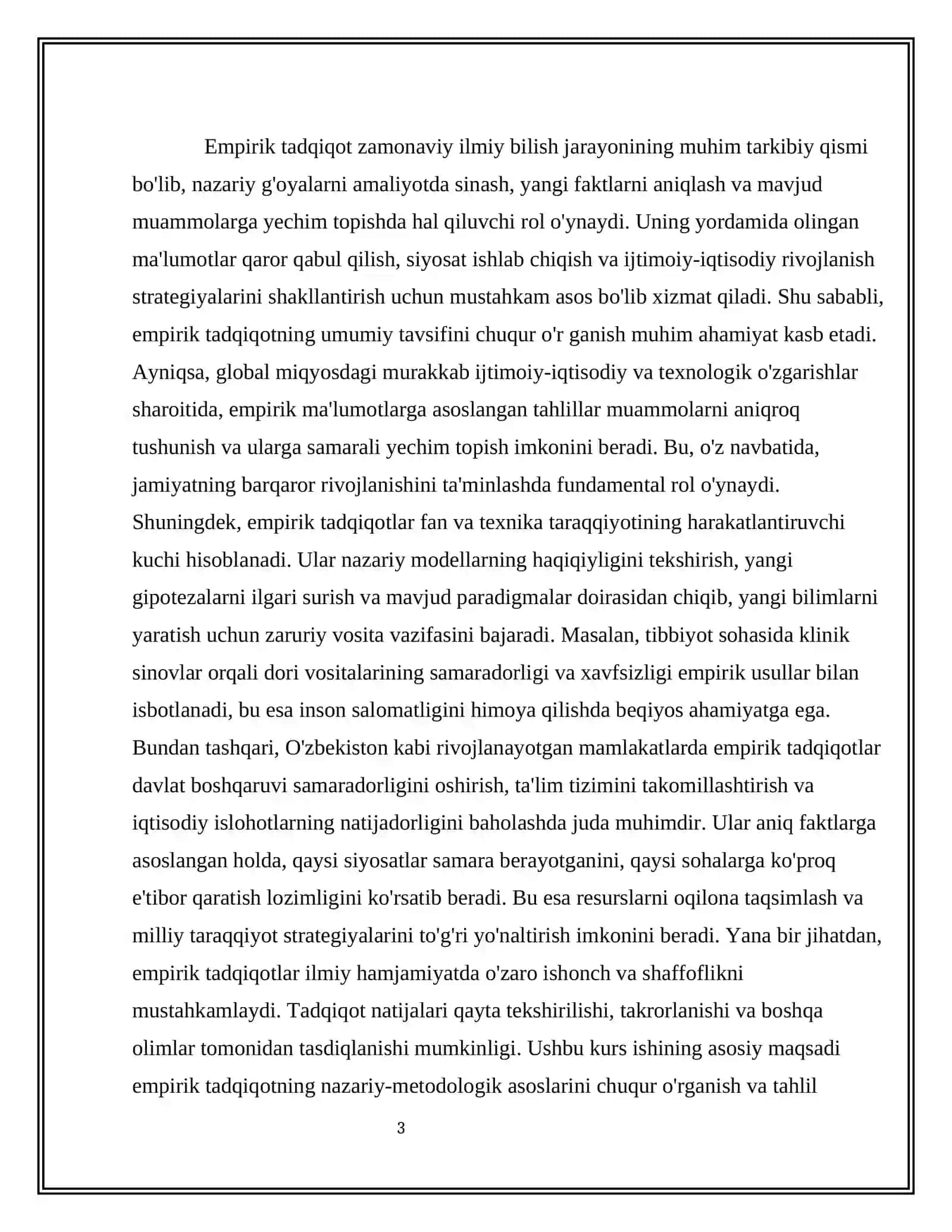 Empirik tadqiqotning umumiy tavsifi 3
