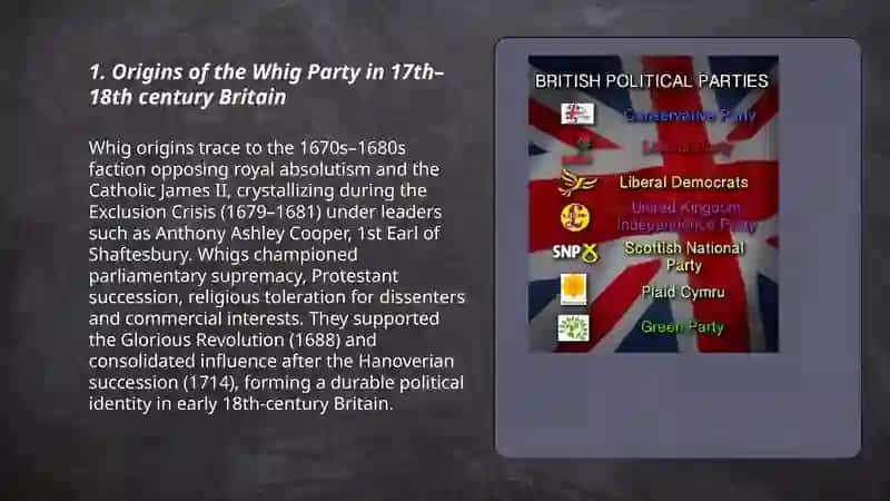 Formation of the political parties in Great Britain 3