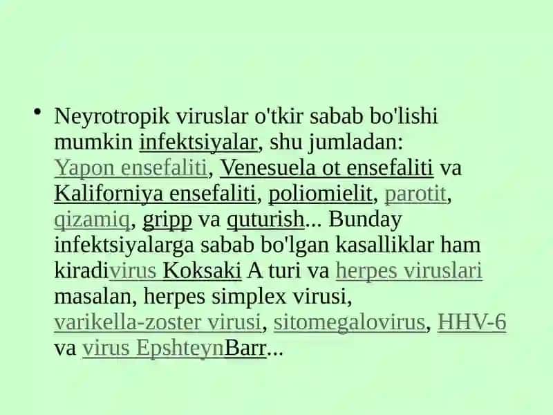 Neyroviruslar, poliomielit, quturish kasalliklari 3