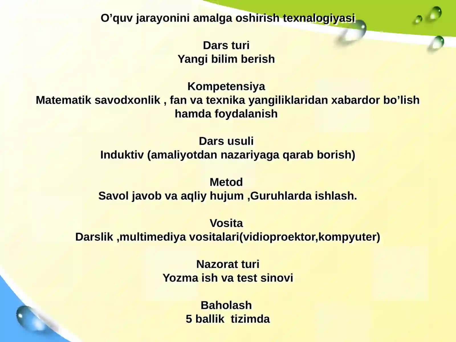 O‘zgaruvchimiqdorlar orttirmalari 3