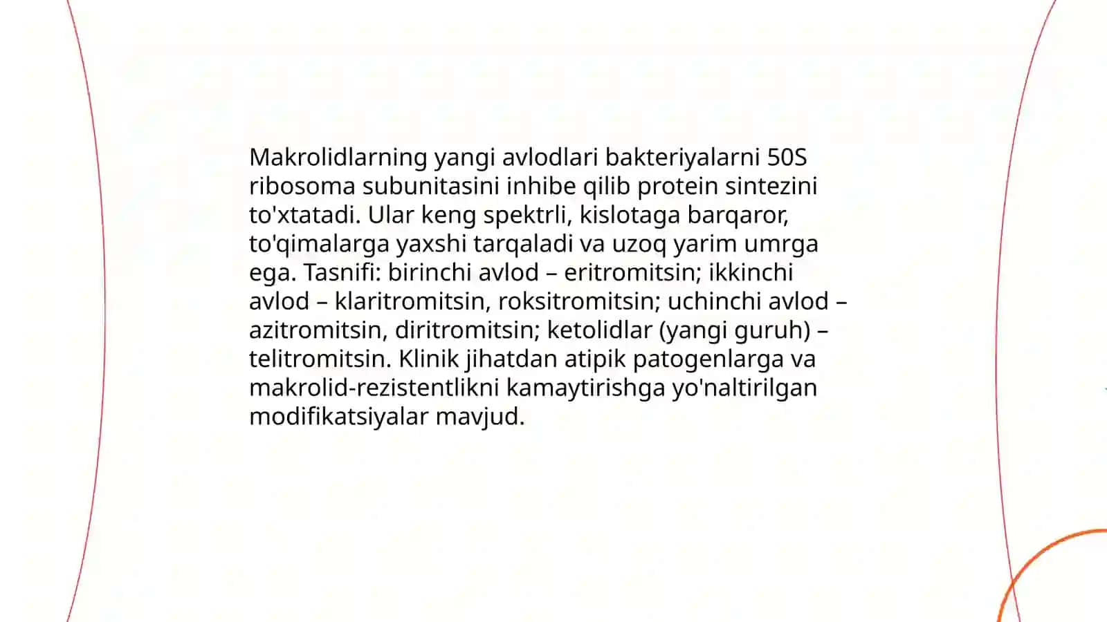 Makrolidlarning yangi avlodlari.Azalidlar 3
