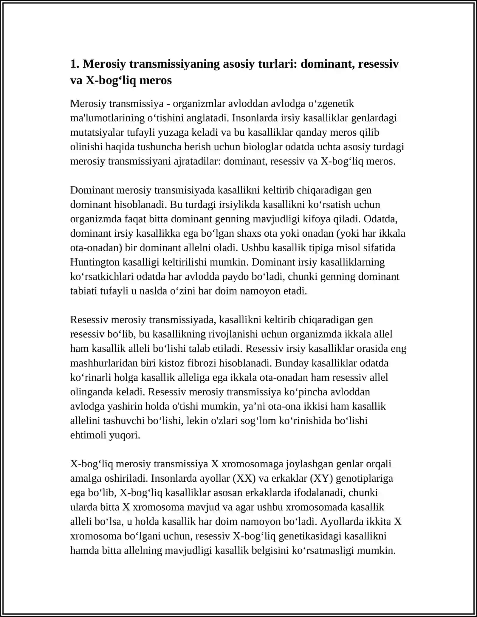 IRSIY KASALLIKLARNING KELIB CHIQISHI 3