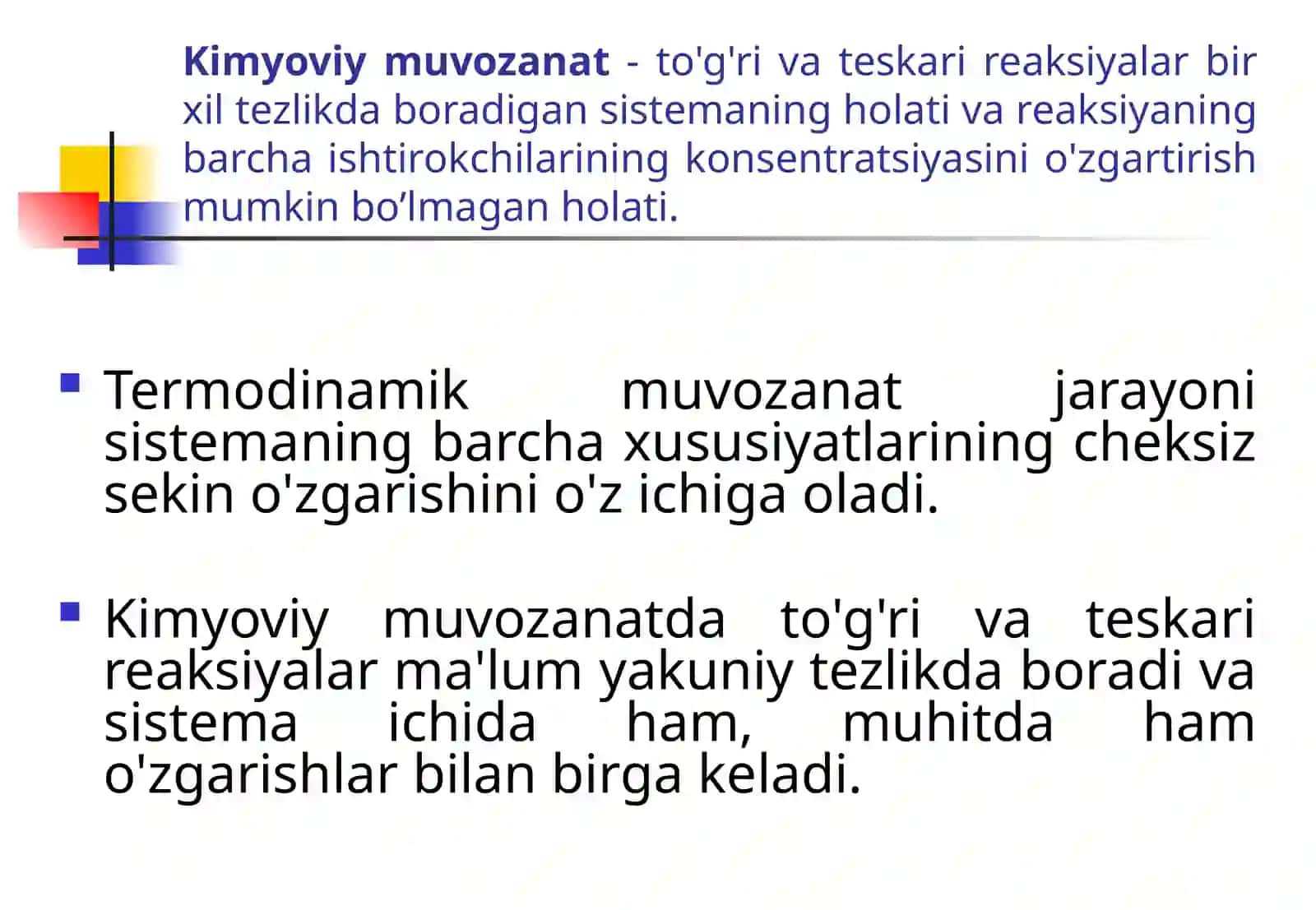 Kimyoviy muvozanat 3
