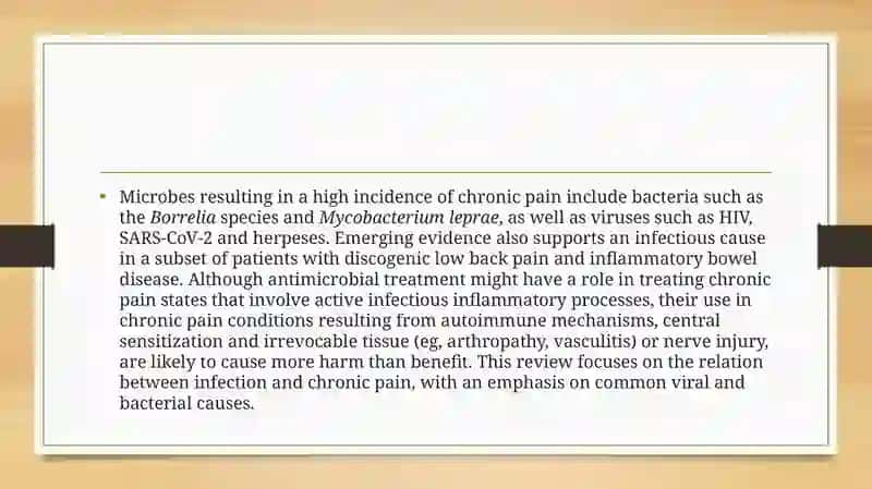 Pain Manifestation and Persistence 3