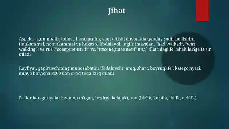Fe'lning grammatik kategoriyalari 3
