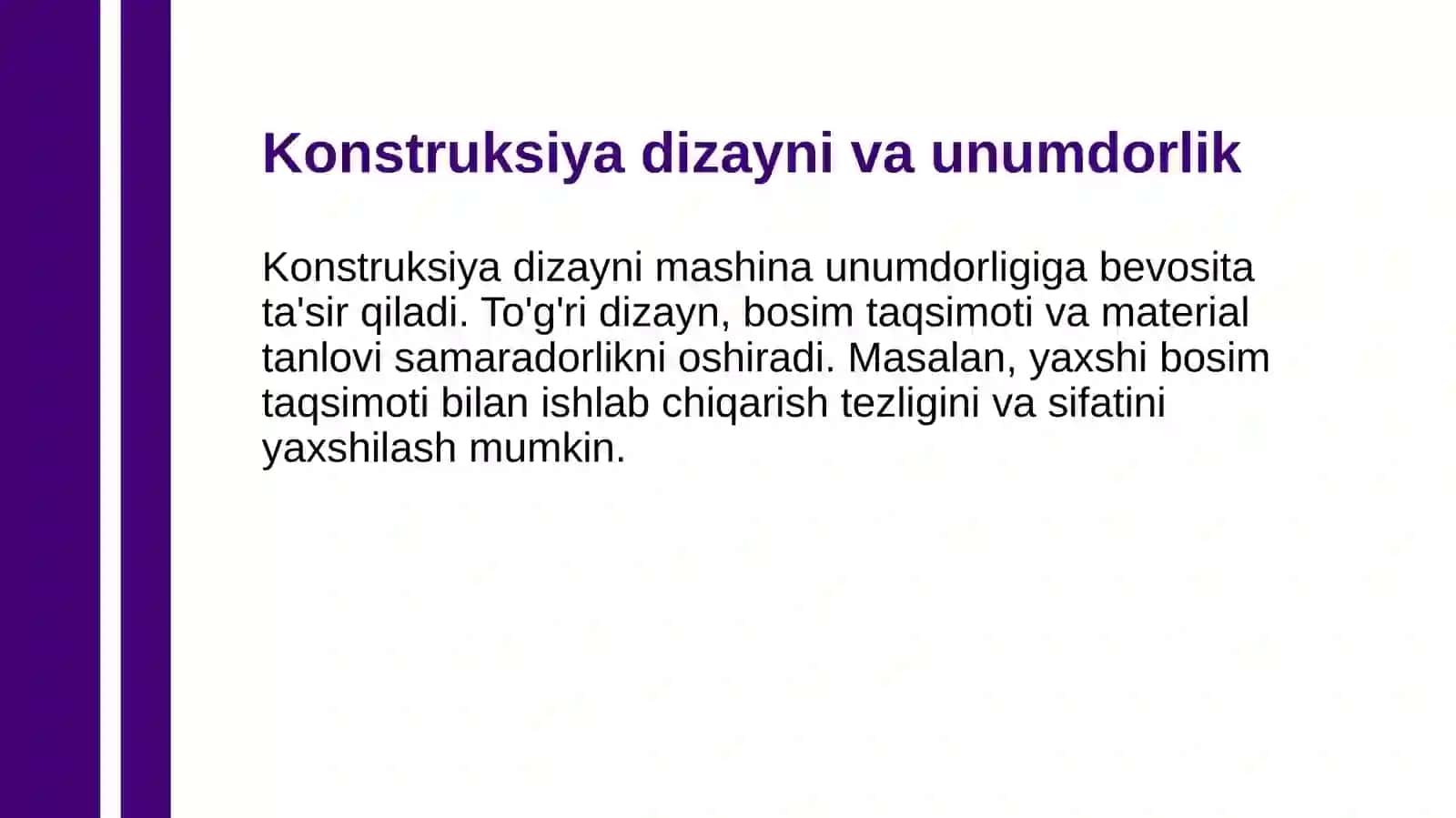 Konstruksiya dizayni va unumdorlik 3