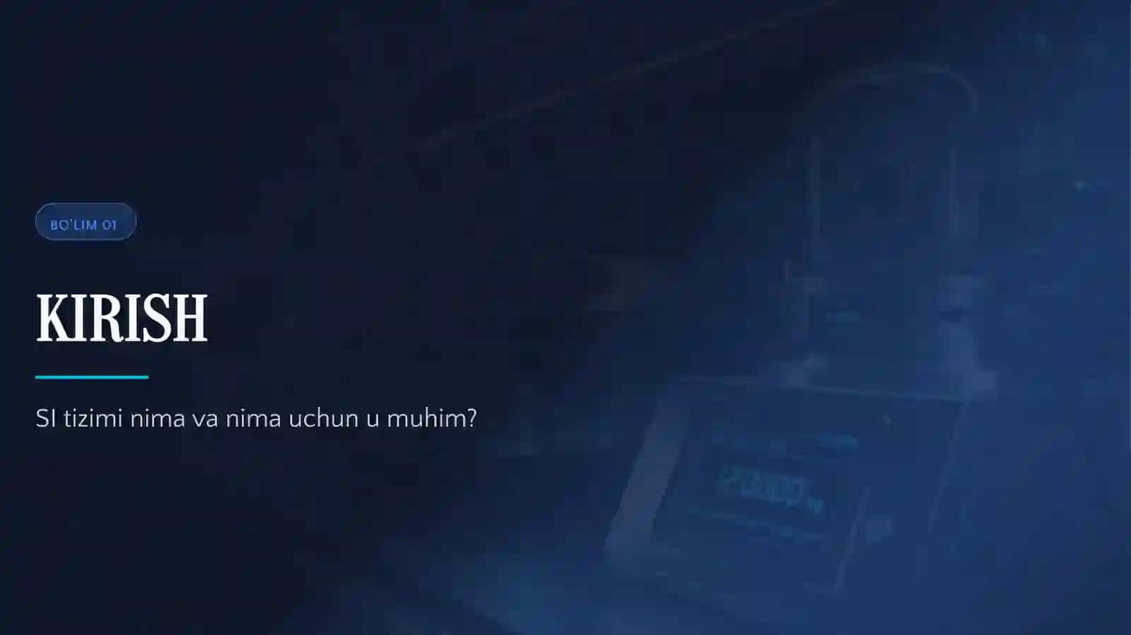 XALQARO SI O'LCHOV BIRLIKLARI TIZIMI 3