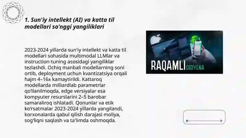 Raqamli texnologiyalardagi eng so'ngi yangiliklar 3