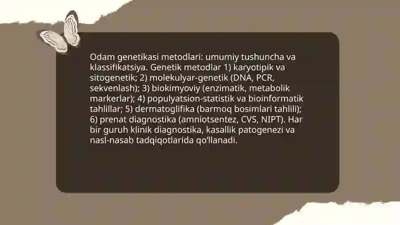 Odam genetikasi metodlari 3